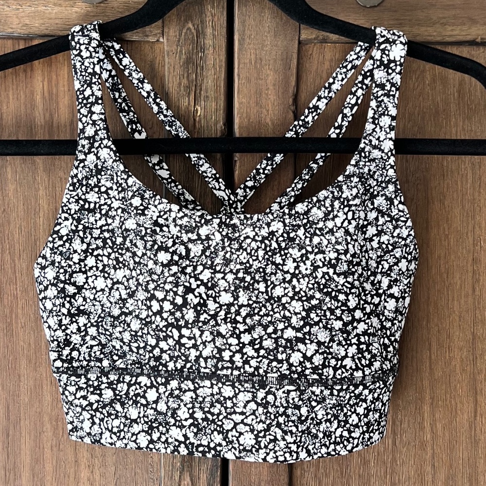 Lululemon Energy Bra *Long Line Black/White Size 6